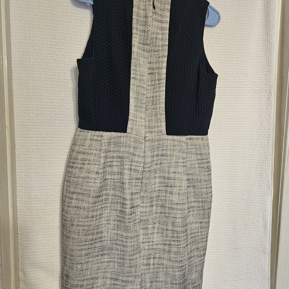 Women's J. Crew Gray Sheath Dress Sleeveless Crew Neck Size 8 - Picture 5 of 9